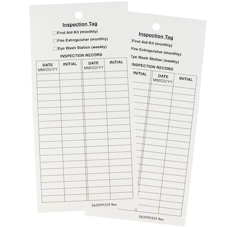 Safe Handler Fire Extinguisher Inspection Tags(100-Pack) BLSH-FEITAG-100